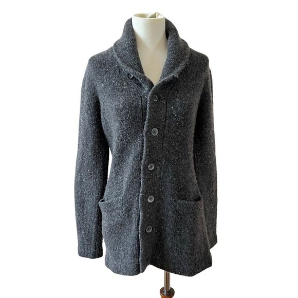 Ralph Lauren Sweaters - RALPH RALPH LAUREN SPORT VTG WOOL CASHMERE BUTTON FRONT CARDIGAN SHAWL COLLAR S